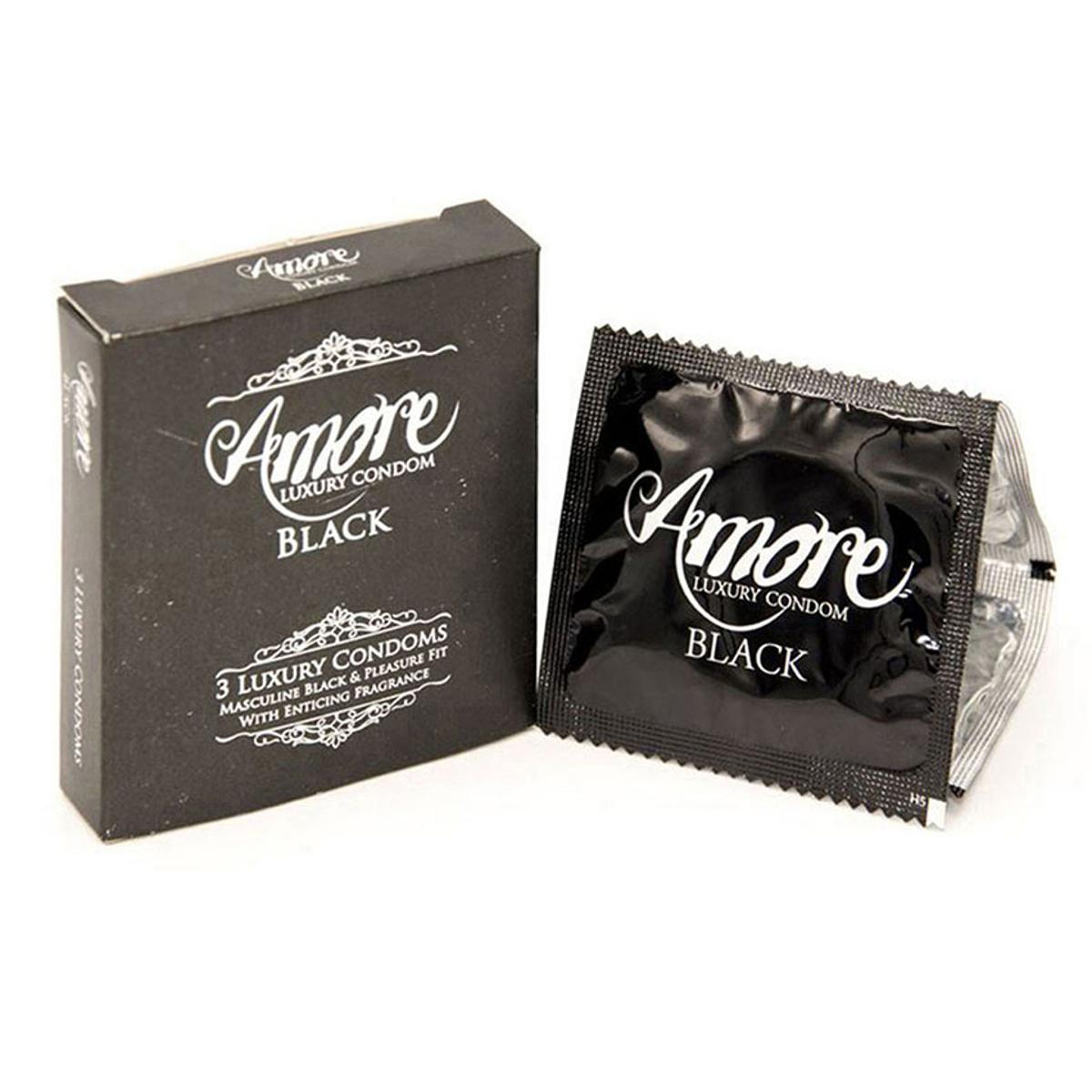 Amore Luxury Condom Black-3s Pack - Online Pharmacy BD